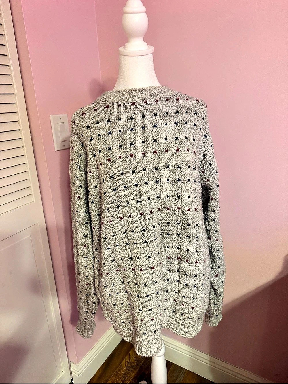 Mountain Express Geometric Knit Sweater Size Medium